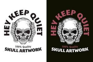 conjunto ilustración oscura bestia cráneo huesos cabeza dibujado a mano eclosión contorno símbolo tatuaje mercancía camiseta merchandising vintage vector