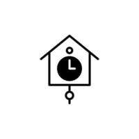 Clock, Timer, Time Solid Line Icon Vector Illustration Logo Template. Suitable For Many Purposes.