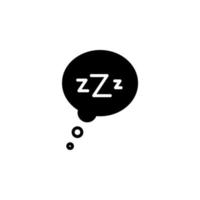 dormir, siesta, noche línea sólida icono vector ilustración logotipo plantilla. adecuado para muchos propósitos.