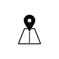 gps, mapa, navegación, dirección línea sólida icono vector ilustración logotipo plantilla. adecuado para muchos propósitos.