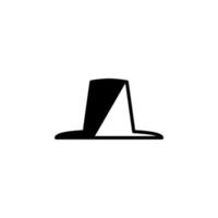 sombrero, accesorio, plantilla de logotipo de ilustración de vector de icono de línea sólida de moda. adecuado para muchos propósitos.
