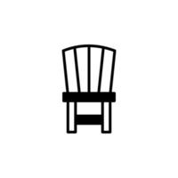 Chair, Seat Solid Line Icon Vector Illustration Logo Template. Suitable For Many Purposes.