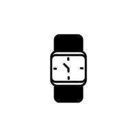 reloj, reloj de pulsera, reloj, tiempo línea sólida icono vector ilustración logotipo plantilla. adecuado para muchos propósitos.