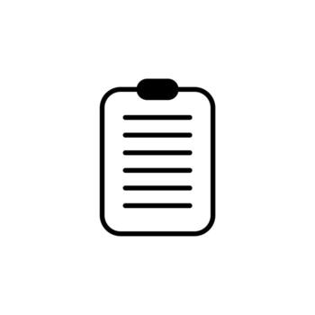 Notes, Notepad, Notebook, Memo, Diary Solid Line Icon Vector Illustration Logo Template. Suitable For Many Purposes.