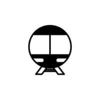 Train, Locomotive, Transport Solid Line Icon Vector Illustration Logo Template. Suitable For Many Purposes.