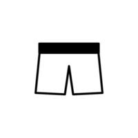 pantalones cortos, informales, pantalones línea sólida icono vector ilustración logotipo plantilla. adecuado para muchos propósitos.