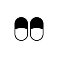 Sandal, Footwear, Slipper, Flip-Flop Solid Line Icon Vector Illustration Logo Template. Suitable For Many Purposes.