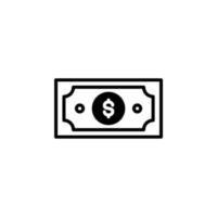 dinero, efectivo, riqueza, pago línea sólida icono vector ilustración logotipo plantilla. adecuado para muchos propósitos.