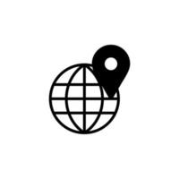gps, mapa, navegación, dirección línea sólida icono vector ilustración logotipo plantilla. adecuado para muchos propósitos.