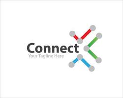 connect logo designs vector