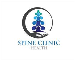 spine clinic logo designs for health service simple modern vector