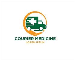 medical courier logo designs vector simple modern icon and symbol