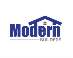 home builder contractor and real estate logo designs simple modern vector