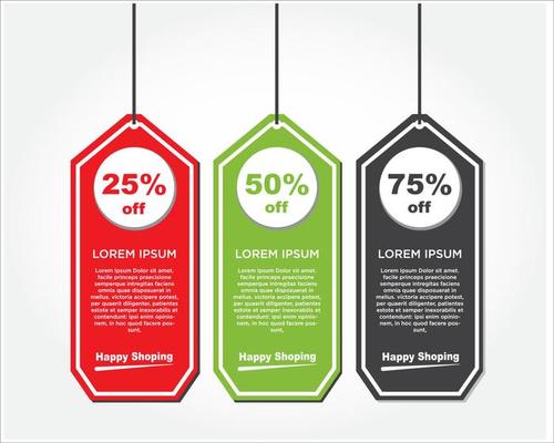 discount template logo designs simple modern flat vector