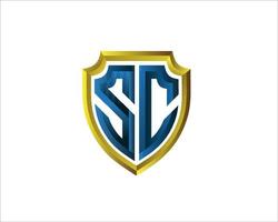 diseños de logotipo de escudo sc para icono y símbolo de servicio de protección