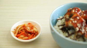 eel rice bowl or unagi rice bowl - Japanese food style video