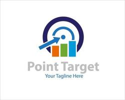 point target financial logo designs vector