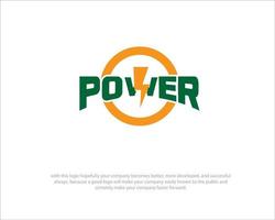 power logo designs simple modern flat vector