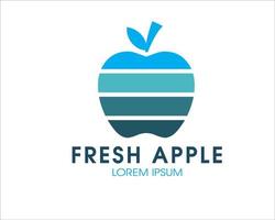 diseños de logotipo de manzana fresca vector moderno simple minimalista a icono y símbolo