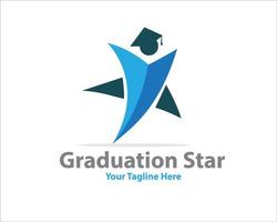 diseños de logotipos de graduación de estrellas vector