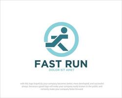 fast run logo designs vector