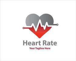 diseños de logotipos de medicina de amor con corazón plus vector