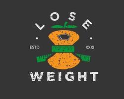 lose weight logo designs vector modern simple minimalist to icon and symbol