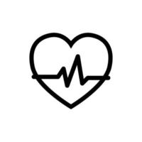 Heart beat icon or symbol vector