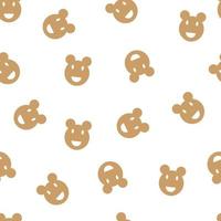 Bears seamless pattern. Cartoon bears background. Good for wallpaper, design for fabric and decor. vector
