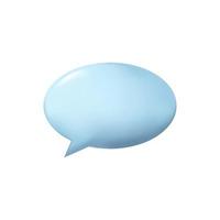 Message notification icon. Realistic 3d design. Dialog, Chat Speech Bubble. Vector illustration