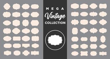 Mega Vintage Frames Design Collection vector