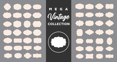 colección de diseño de mega marcos vintage vector