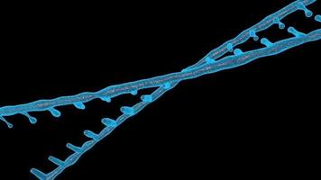 Ilustración tridimensional de ADN molecular, moléculas de seres vivos, conceptos de modificación corporal