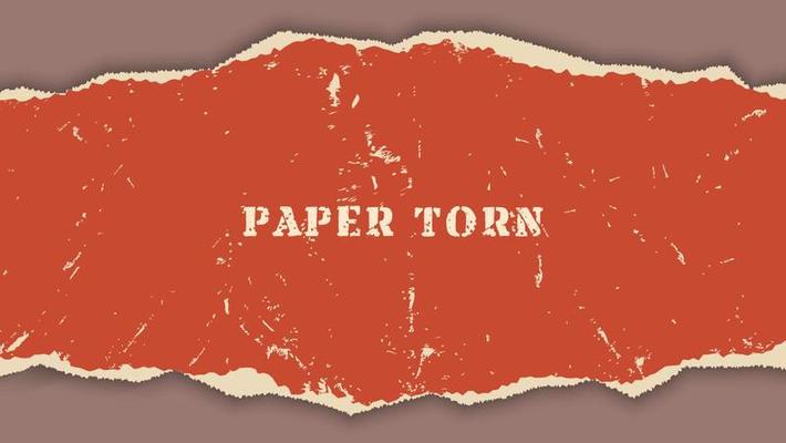 Abstract Dirty Red Vintage Grunge Paper Ripped Frame Template