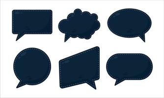 Retro chat bubble. Different speech bubble vector set