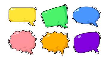 burbuja de chat minimalista. conjunto de vectores de burbujas de discurso diferente