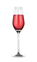 Red wine in a glass, made in a realistic style. vector