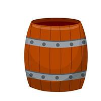 Barrel. Element of village and middle ages. Brewing and winemaking. vector