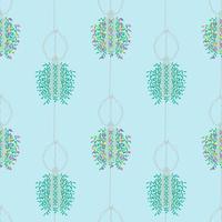 Seamless pattern with flowers in recycled pots. Patterns for decoration. Wrapping paper pattern. vector