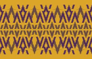 Ethnic abstract yellow. Seamless geometric pattern in tribal, folk embroidery, and Mexican style. Aztec geometric art ornament print. Design for carpet, wallpaper, clothing, wrapping, fabric, textile. vector