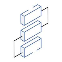 An icon of workflow isometric vector