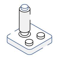 An icon of joystick isometric design vector