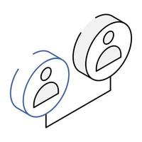 An icon of workflow isometric vector
