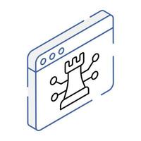 An icon of web strategy isometric design vector