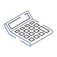An icon of calculator isometric design vector