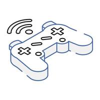 An isometric icon of game wireless remote vector