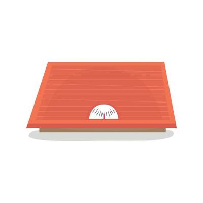 Weight scales. Isolated image. Measurement of body weight of a person or animal. Flat style vector illustration