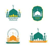 Set of Ramadan Kareem vector