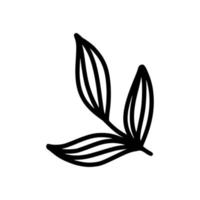 Branches with leaves, hand-drawn vector