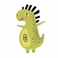 Cute dinosaur hand-drawn. Children's doodles. vector